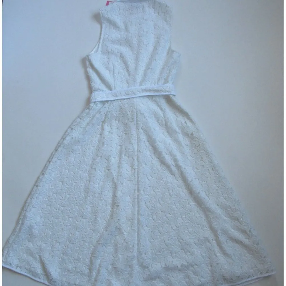 NWT Kate Spade New York Leaf Lace in Fresh White Button Front Shirt Dress 2 - Image 10