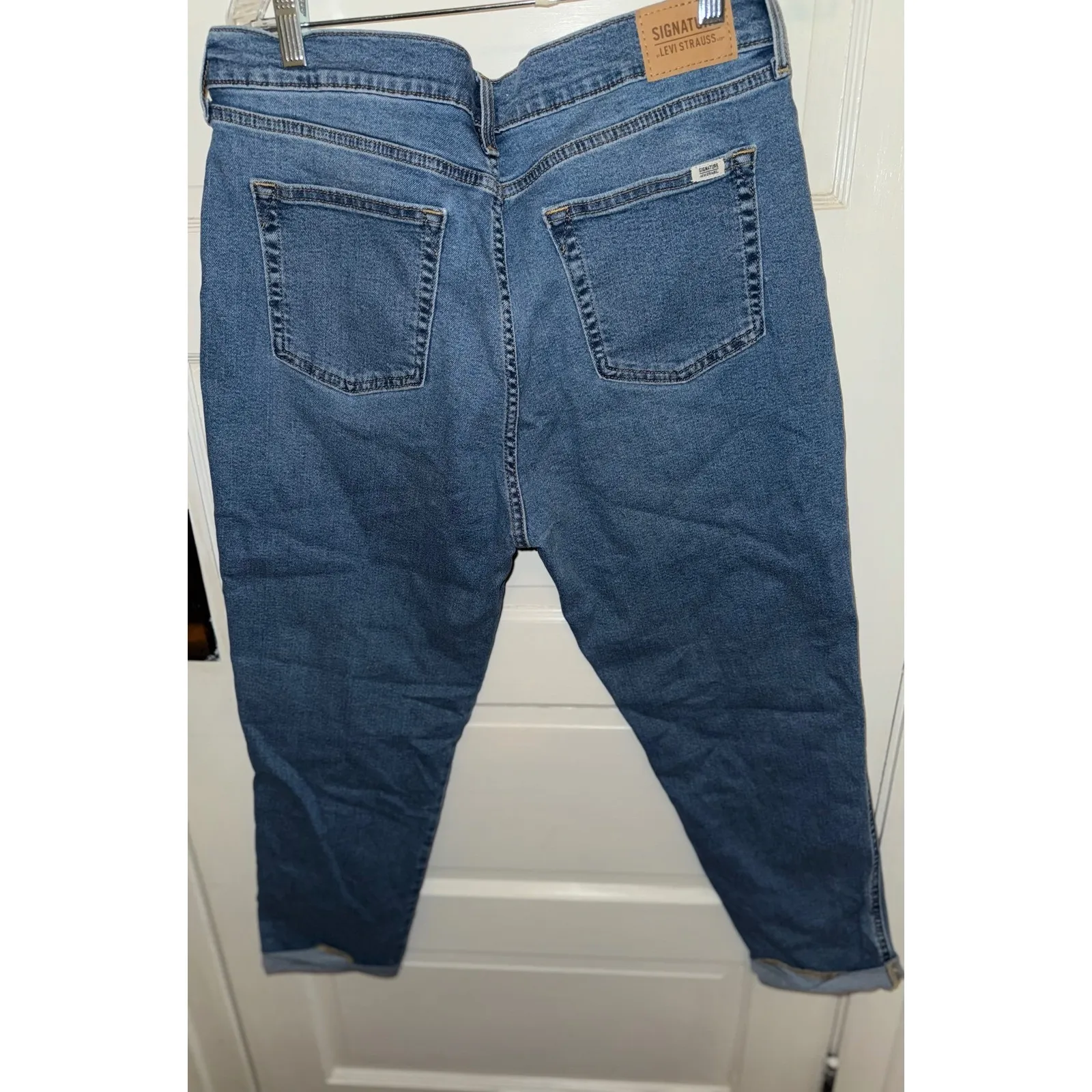 Signature by Levi Strauss Heritage Boyfriend Jeans Womens Size 12-W31 blue Patch - Image 2