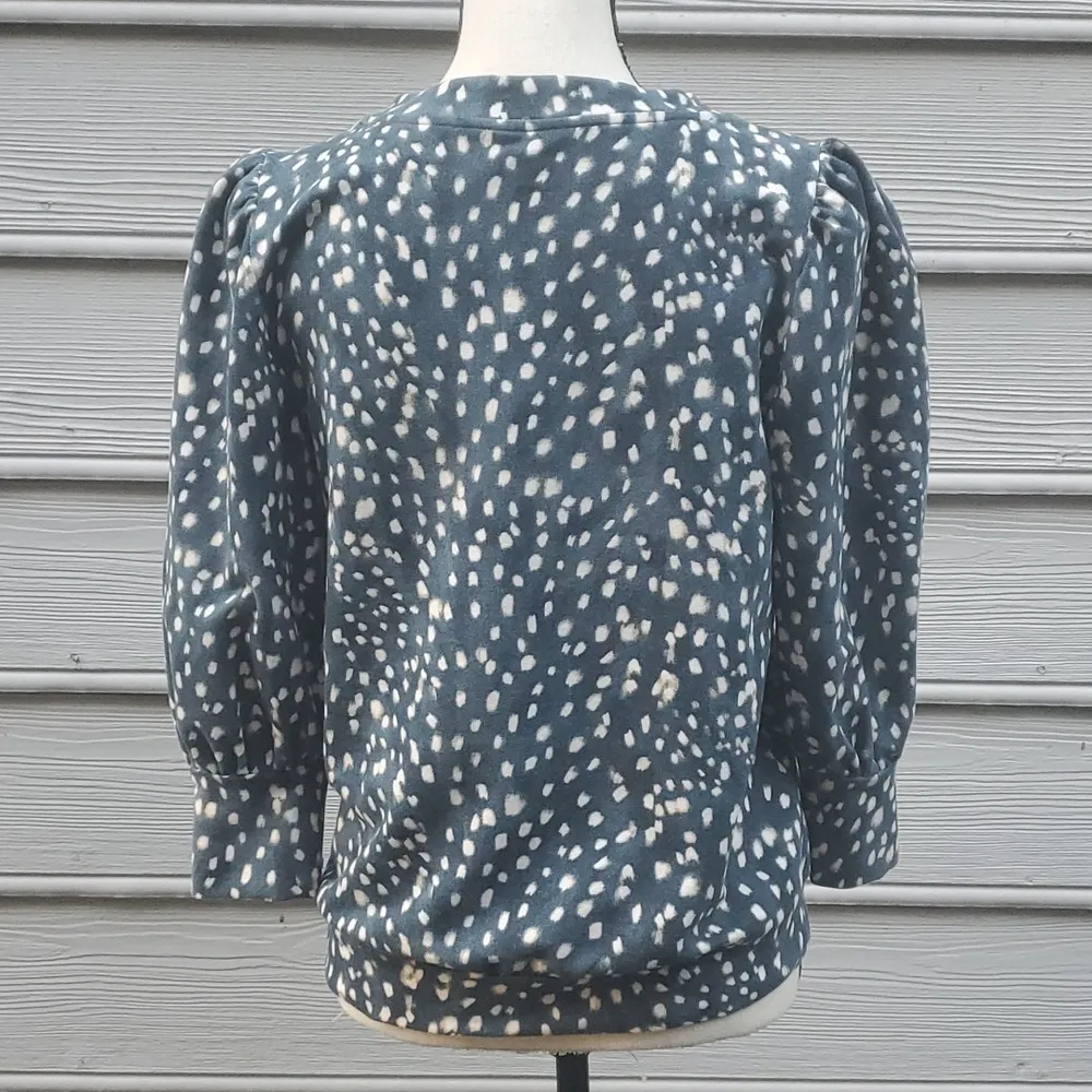 Ann Taylor Puffed Sleeve 3/4 Sleeve Sweatshirt Top - Image 14