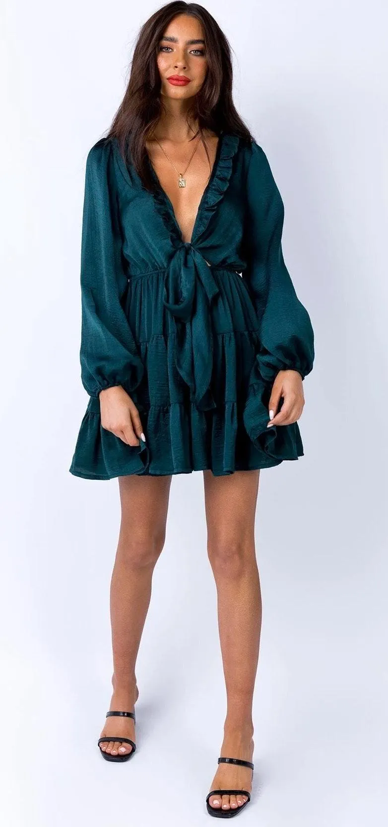 Princess Polly teal mini dress - Image 2