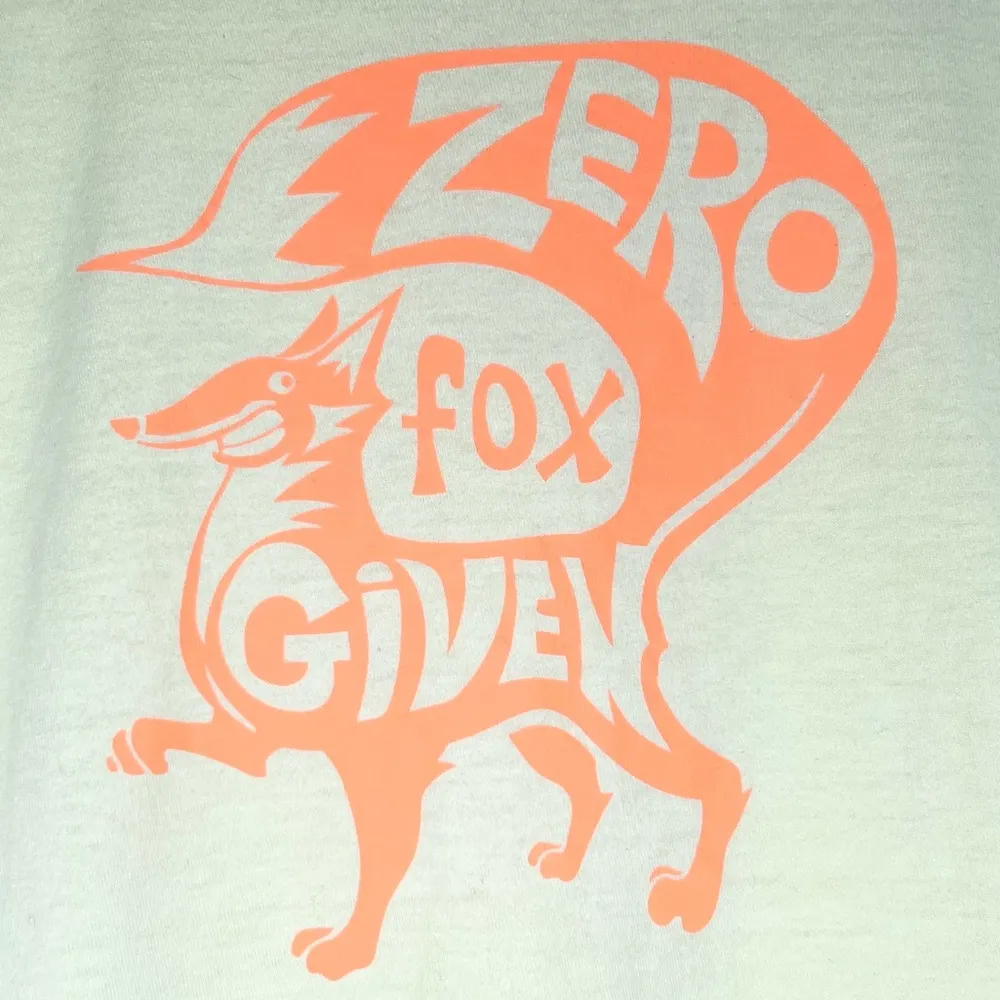 Zero Fox Given Yellow & Orange Graphic T-Shirt Top Size Large - Image 2