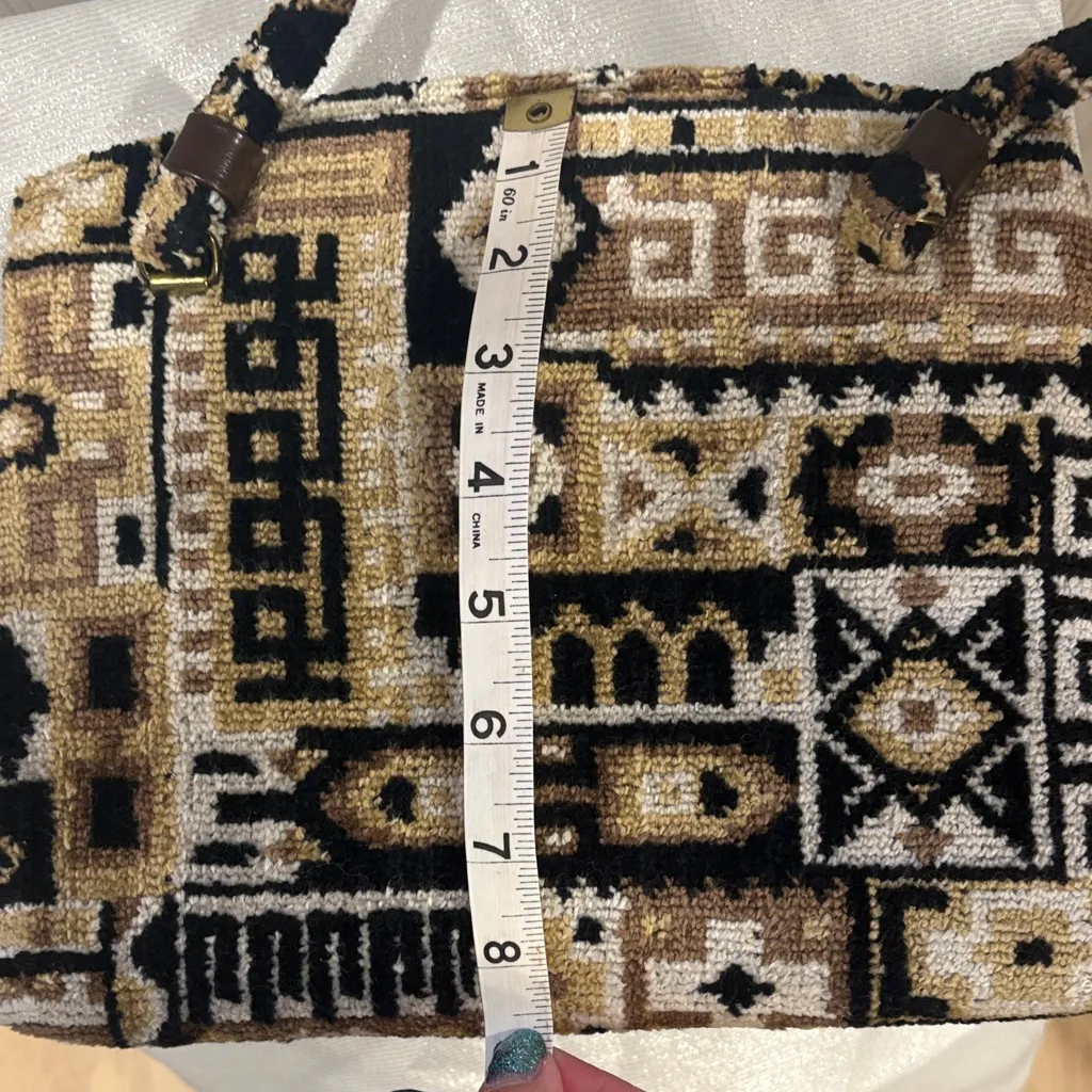 Vintage Carpet Bag Brown - Image 7