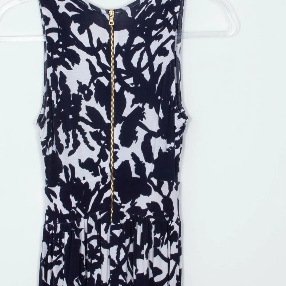 Milly‎ For Design Nation Blue and White Floral Sleeveless Maxi Dress Womens XS - Image 9