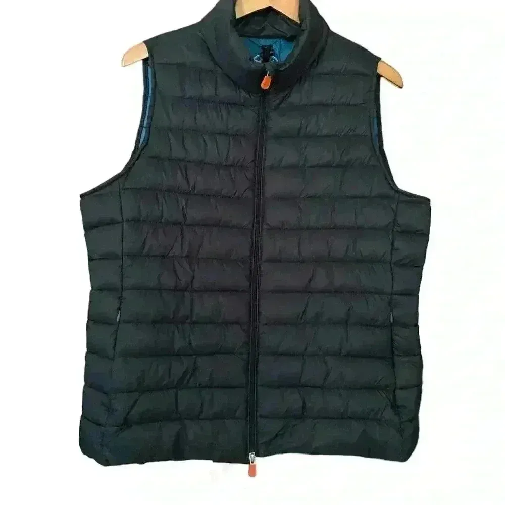 Save The Duck Black Puffer Vest Size 1X - Image 2
