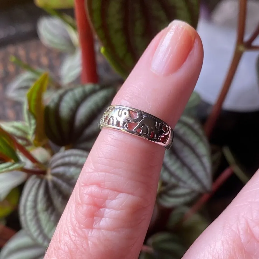 Elephant Sterling Silver Toe Ring Silver - Image 3