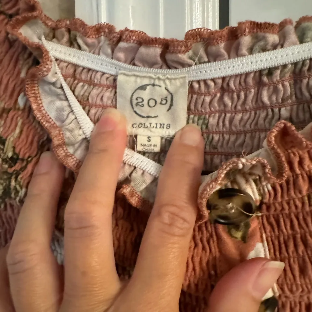 Asymmetrical Floral Dress in dusty rose Pink - Image 3