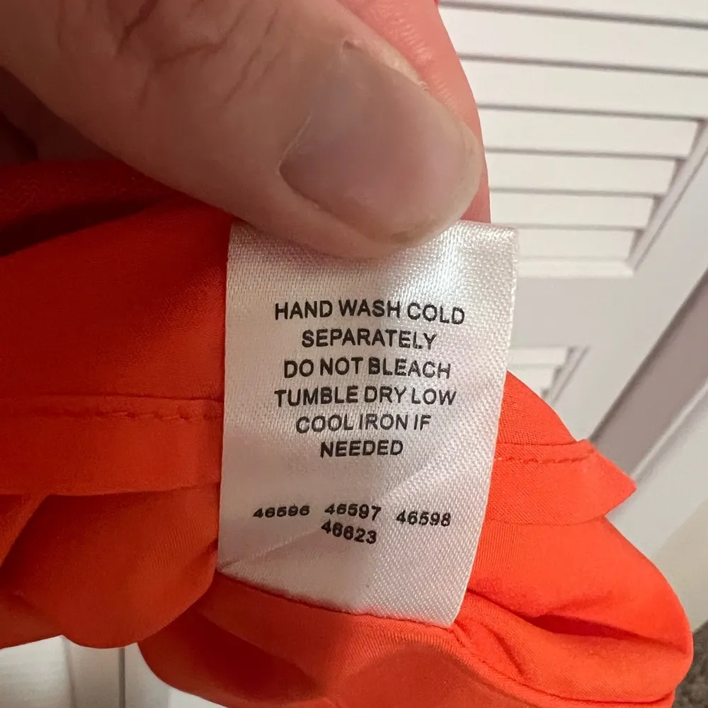 Sugarlips linen blend above the knee sundress, v neck, size XS, orange - Image 8