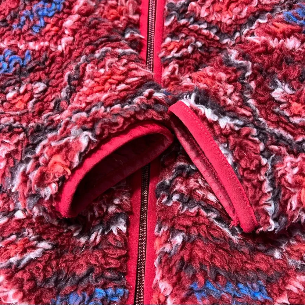 Patagonia Deep Pile Retro X Fleece Hooded Full zip lined jacket medium rare - Image 10