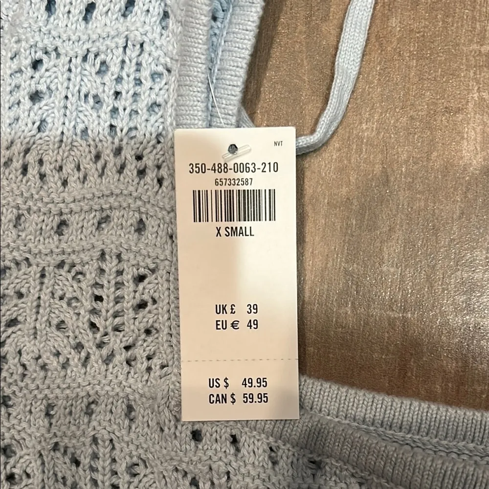 Hollister light blue crotchet top - Image 2