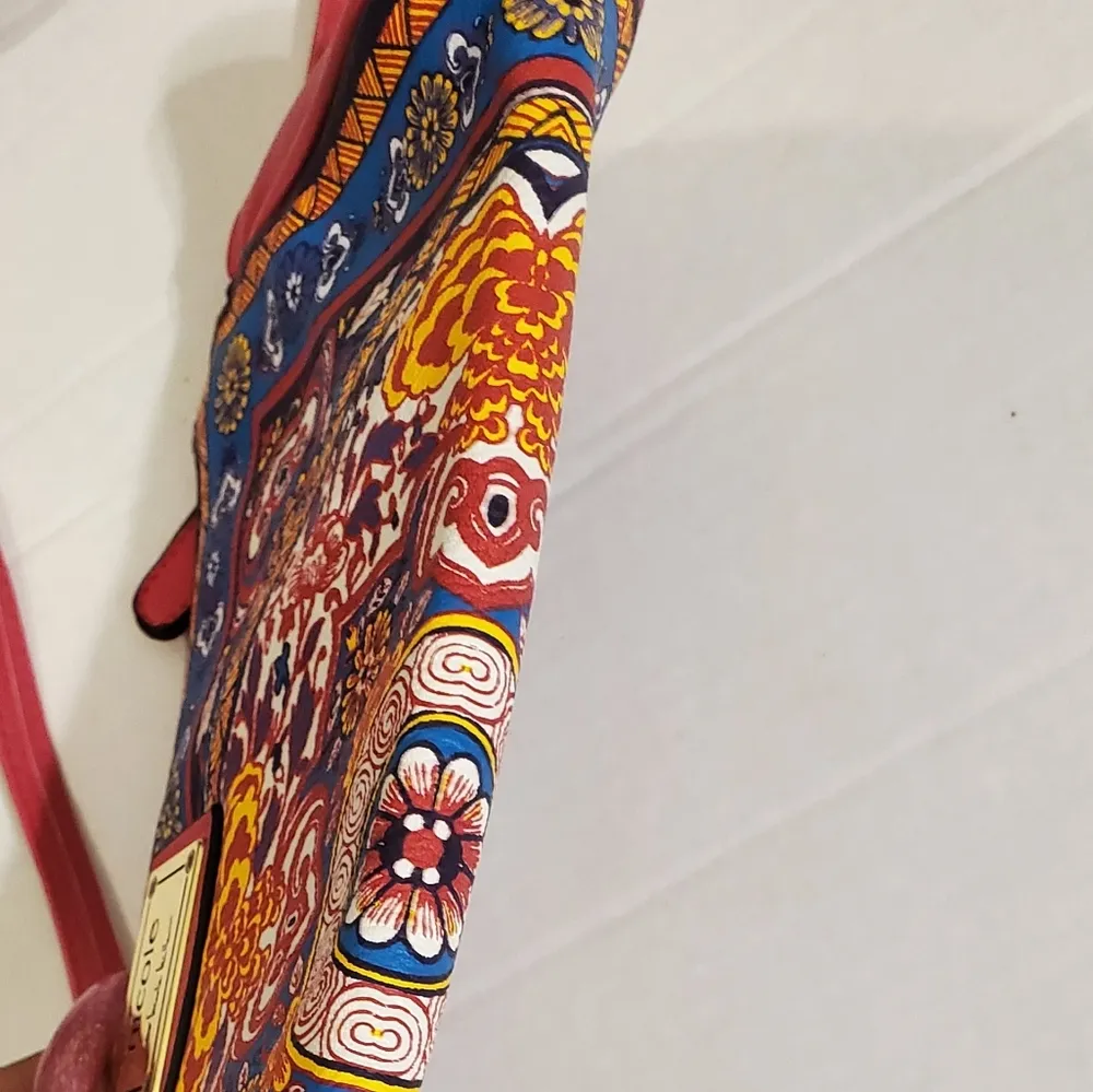 🔥SALE🔥Nicole By Nicole Miller Pink Ornate BOHO Purse - Image 9