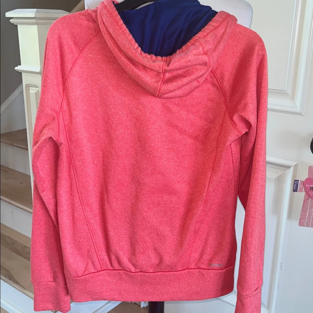 Adidas Ultimate Hoodie Coral Navy Blue Trim - Image 12