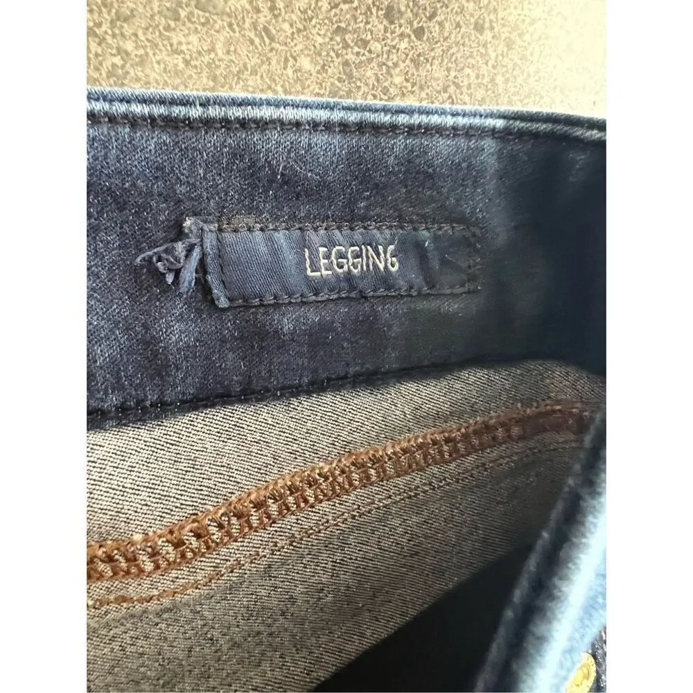 Seven7 leggings Jeans Womens Size 12 /14 Dark Wash Denim - Image 3