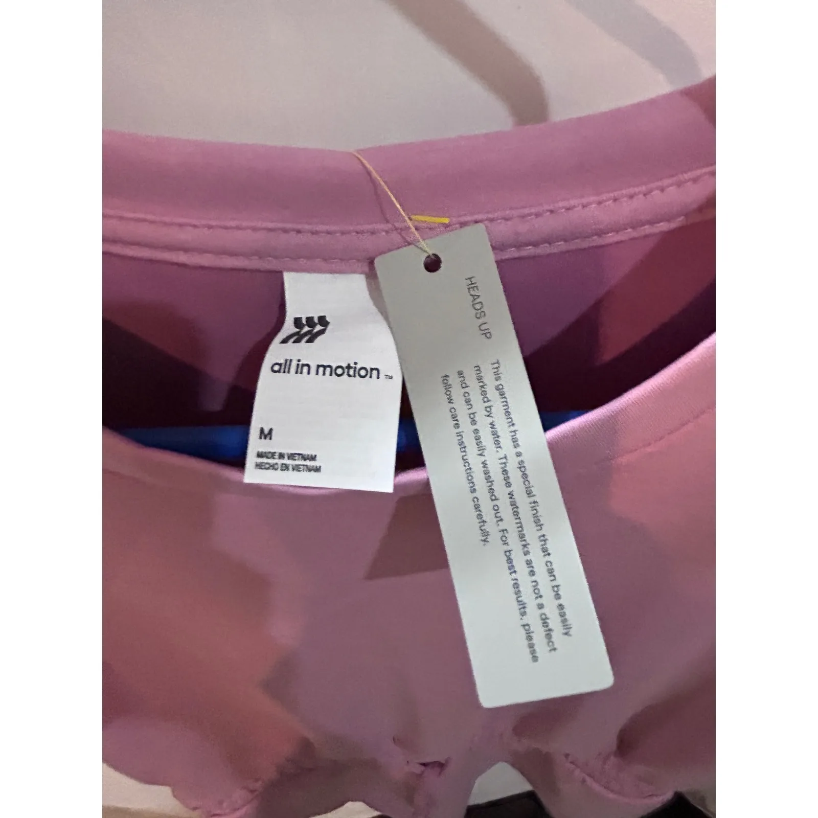 All in Motion Pink Sweatshirt Dress Drawstring Waist‎ Casual Short Sleeve M - Image 4