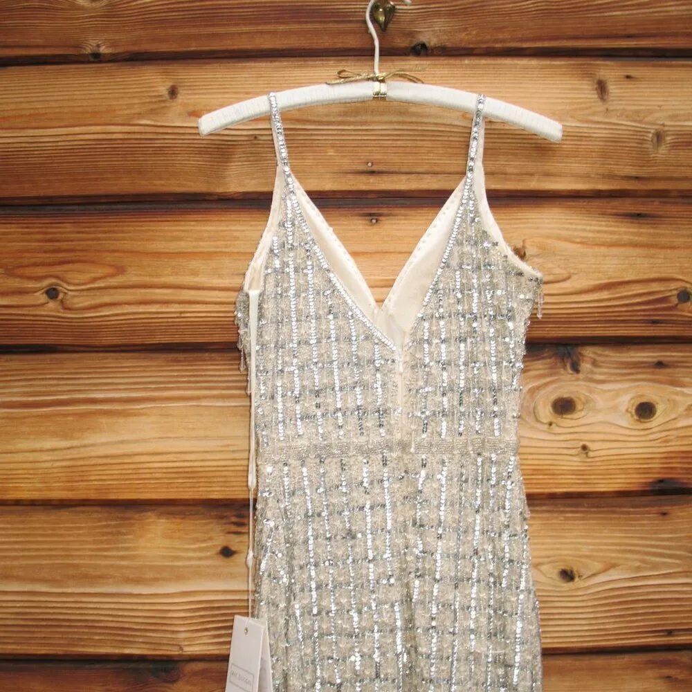 Mac Duggal 5394 Womens Chandelier GEOMETRIC EMBELLISHED V-NECK GOWN  Dress - Image 13