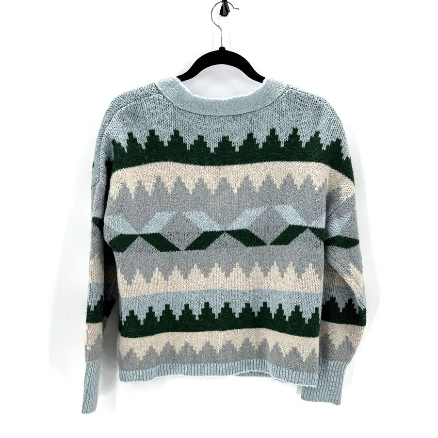 C&C California "Mountain Peaks" cardigan sweater size M van life cozy cabin warm - Image 2