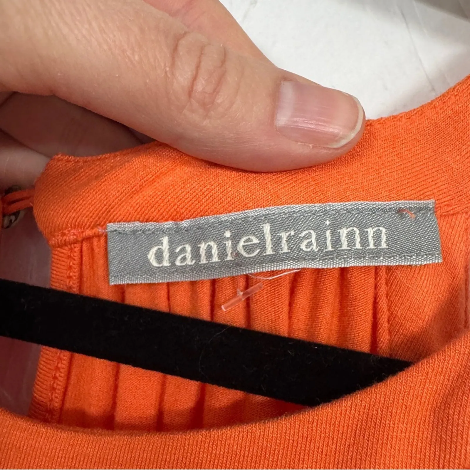 Daniel Rainn Orange Crochet Tiered Maxi Dress Womens M Beachy Boho Casual Summer - Image 3