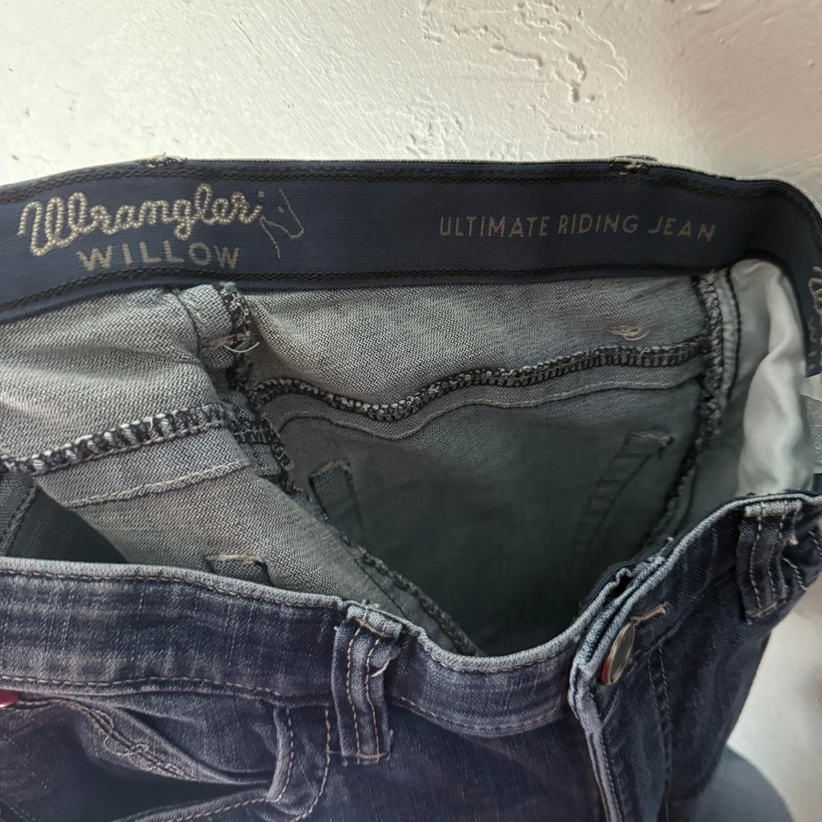 Wrangler Willow Ultimate Riding Jeans Women Denim Bootcut 9 X 34 Tall Western - Image 8