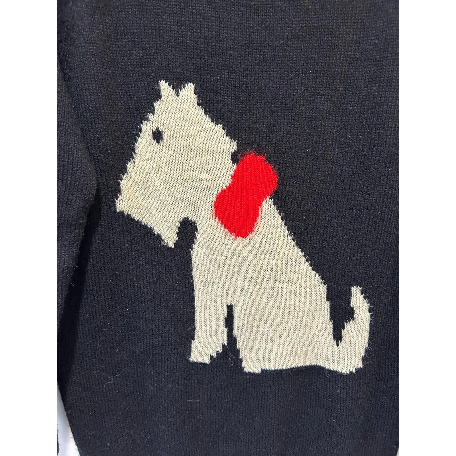 Asos dog sweater size 6 black knit crewneck wool angora blend - Image 3