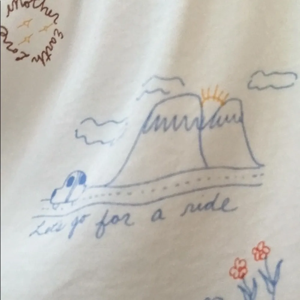 PacDun LA Hearts Smocked Vacation Print Mini Skirt White Graphic - Image 4