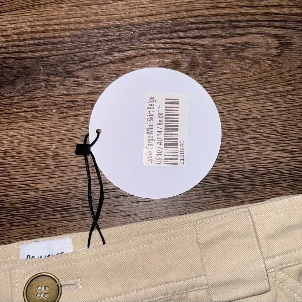 NWT Princess Polly LYDIE CARGO MINI SKIRT BEIGE 10 - Image 5