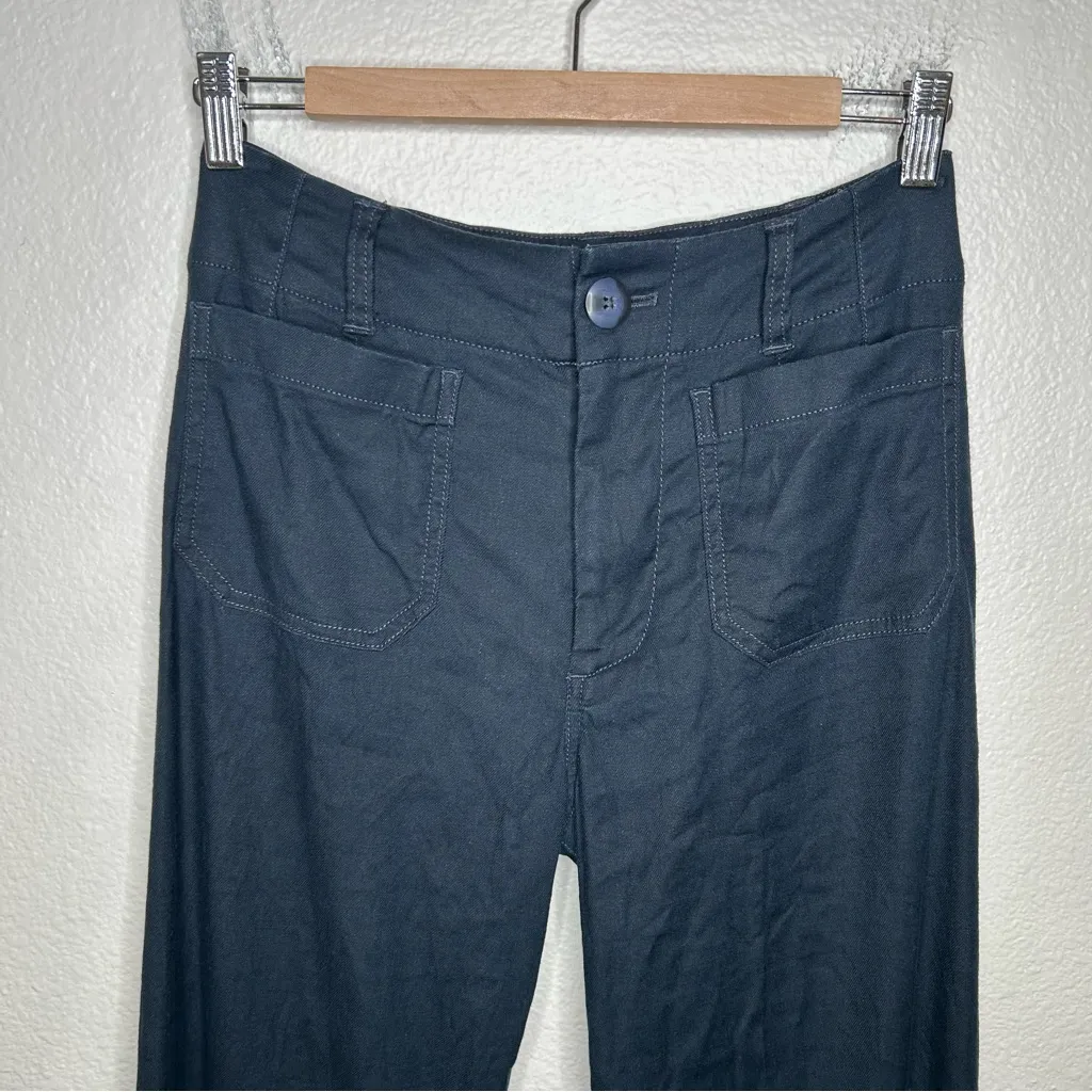 Maeve by Anthropologie The Colette linen blend pants blue 25P - Image 2