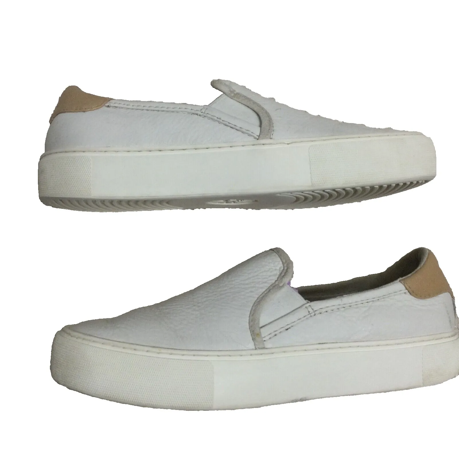 Ugg Jass Womens Solid White Low Top Slip On Round Toe‎ Sneakers Size 8.5 walking - Image 2