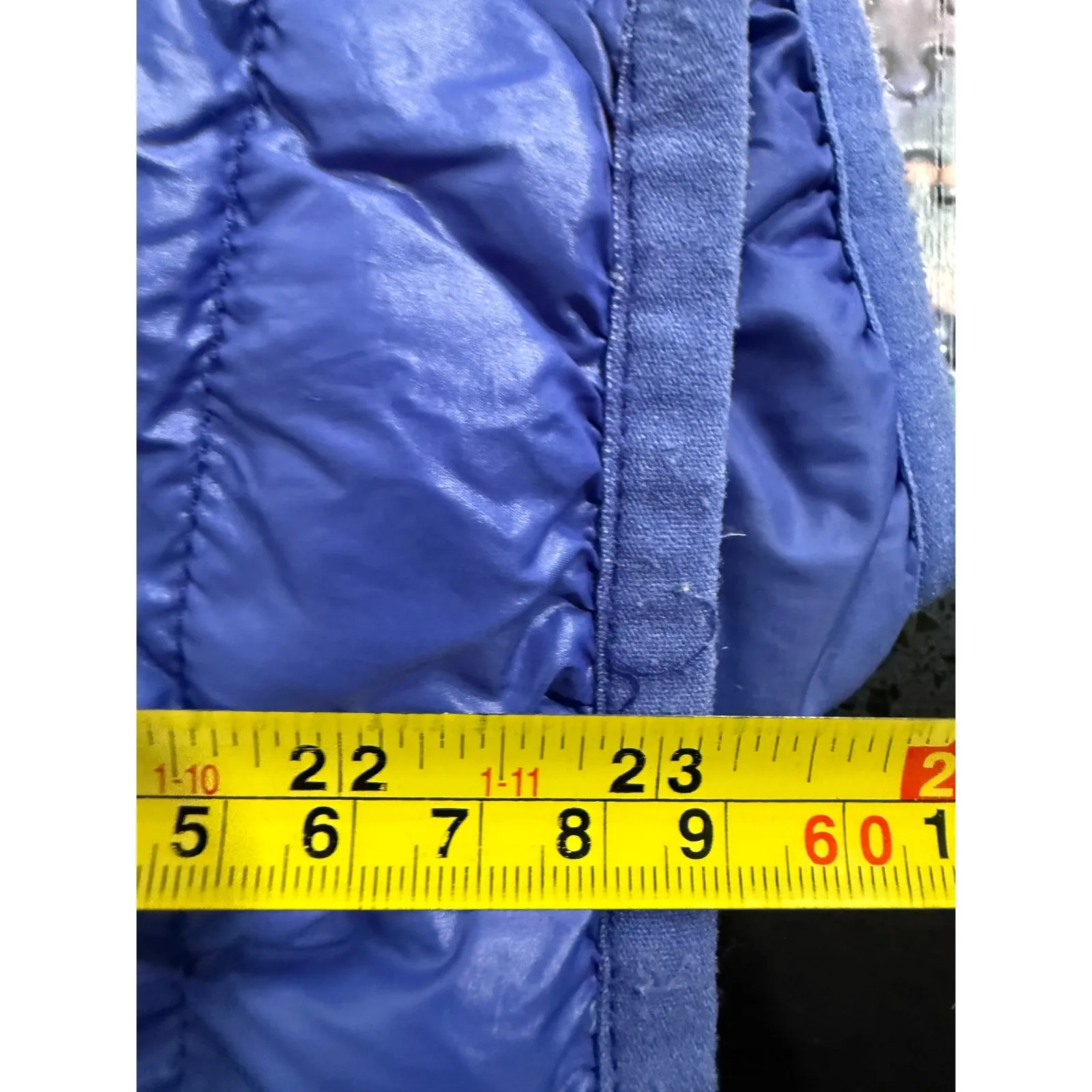 Active Basic Blue Lightweight Hooded Puffer Down Feather Jacket Size S - Image 8