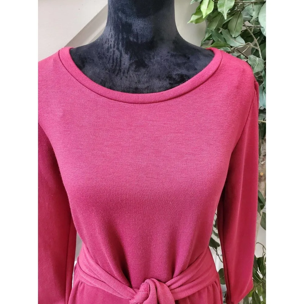 Adam Levine Women's Red Polyester Round Neck Long Sleeve Pullover Knit Sweater L - Image 5