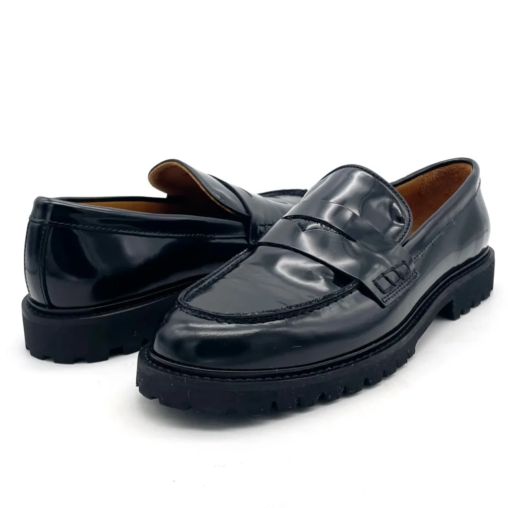 Thursday Boot Co The Penny Women’s Sz 10.5 Black Patent Leather Lug Sole Loafers - Image 3