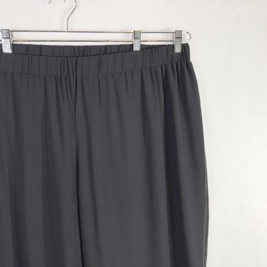 Catherines Plus Size 22W 24W Capri Pants 2X Tasseled Fringe Hem Black‎ 1419 - Image 6