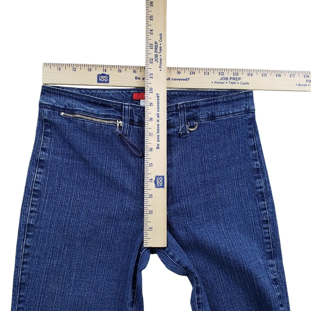 Vtg Vertigo Paris Jeans Womens Size 4 Denim Flare Bootcut Made in France Y2K - Image 6