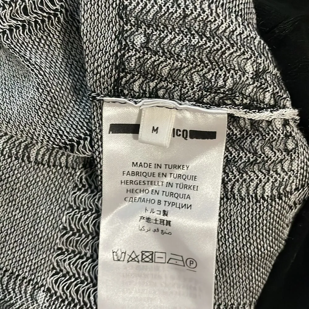 McQ Alexander McQueen Checked Knitted Mini Dress Gray Size M - Image 14