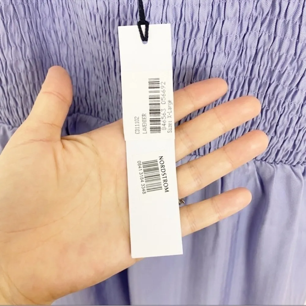 NSR Women’s Julia Sleeveless Smocked Ruffle Mini Dress Lavender Purple XL NEW - Image 6