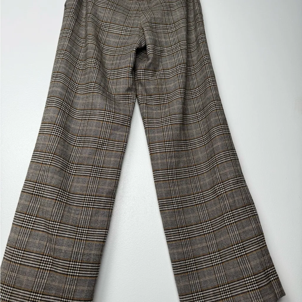 Talbots Plaid Wide-Leg Pants - Brown and Black - Image 6