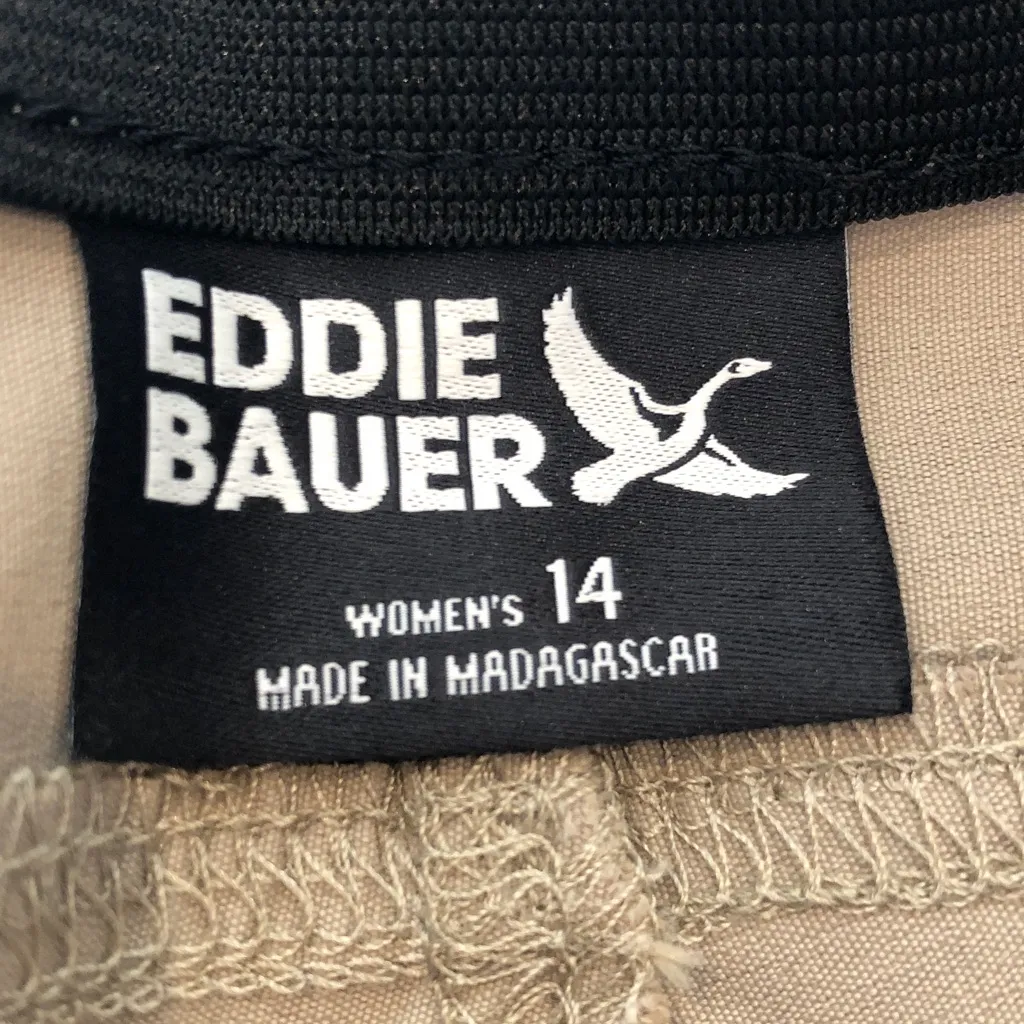 Eddie Bauer Women's Tan Cropped Ankle Pants, 14 - Image 6