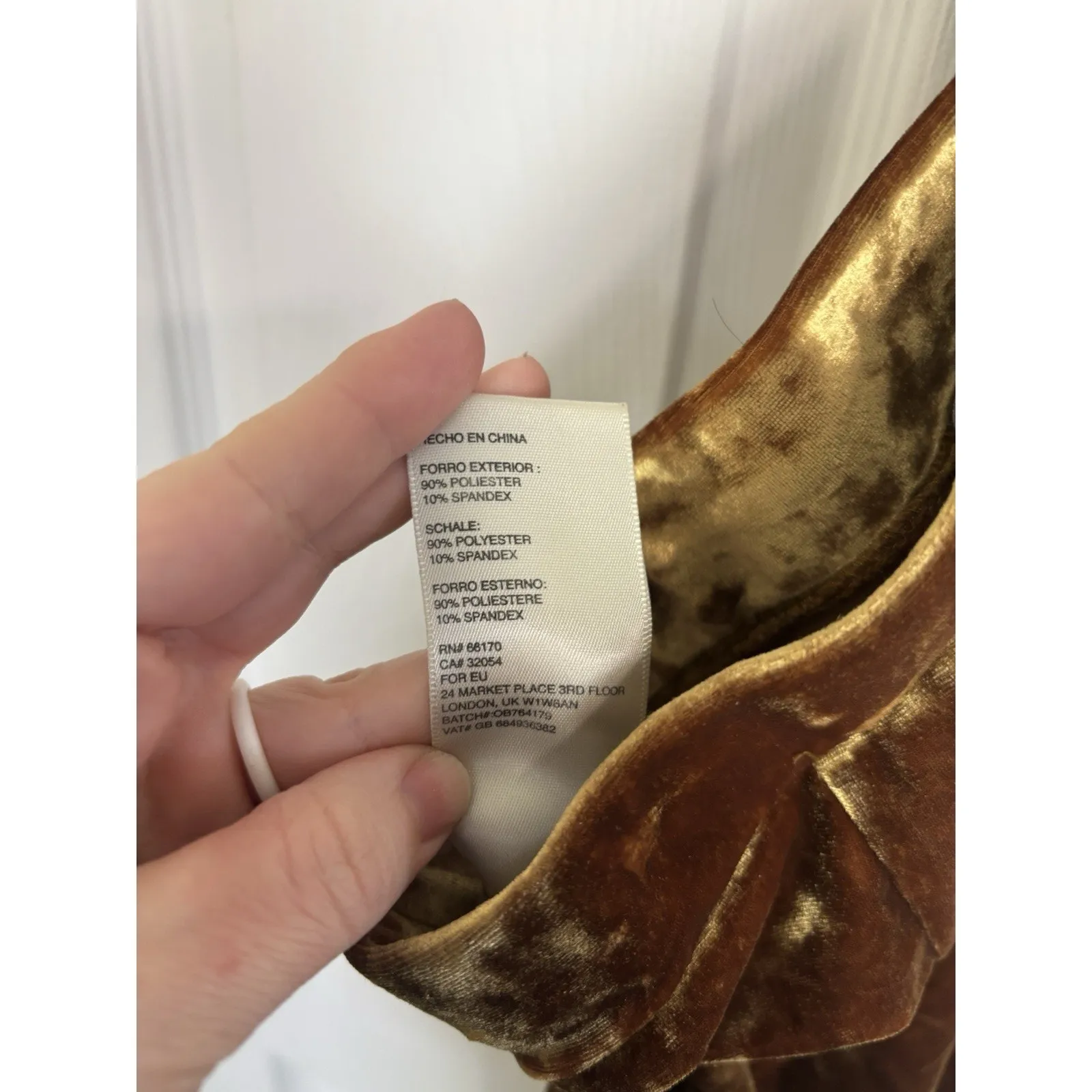 Urban Outfitters Gold Velvet Flare Pull On Pants Size XS Holiday New Years Eve - Image 5