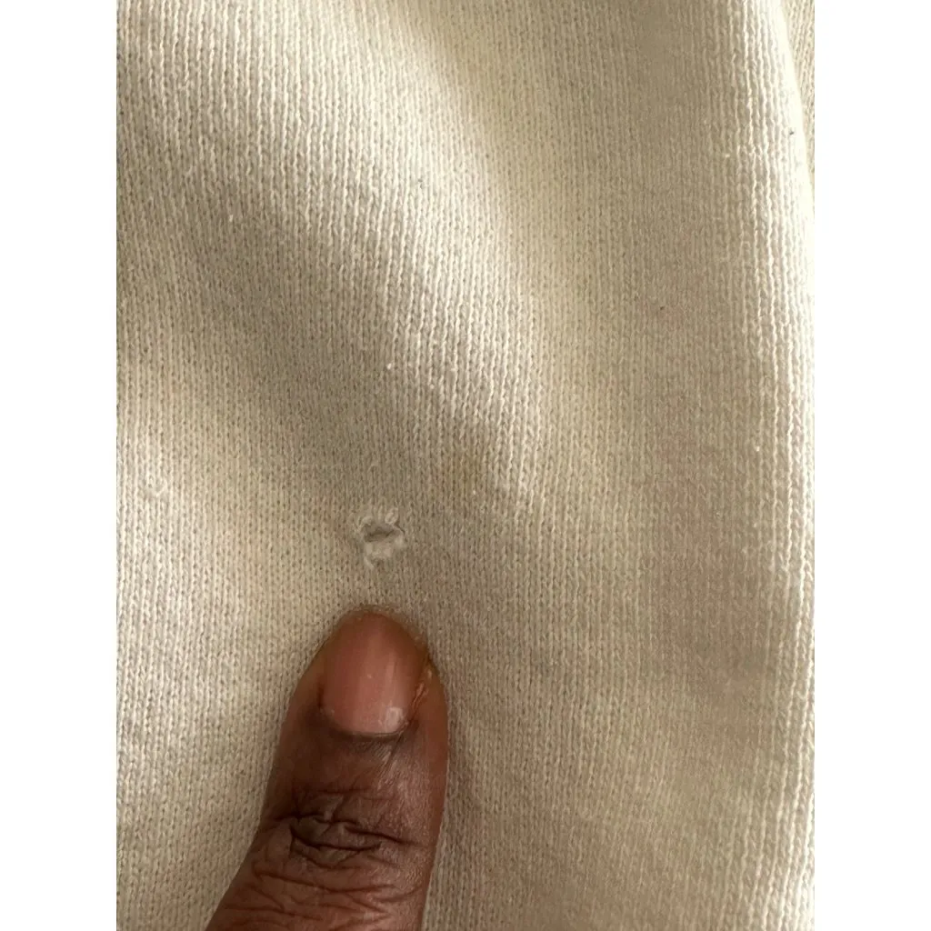 Vintage Santa Sweatshirt "Ho! Ho! Ho!" Ugly Christmas Sweater XL White  READ - Image 6