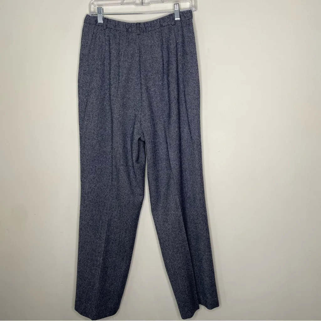 Vintage Pendleton 100% Virgin Wool Lined Straight Leg Tweed Dress Pants Sz 12 - Image 2