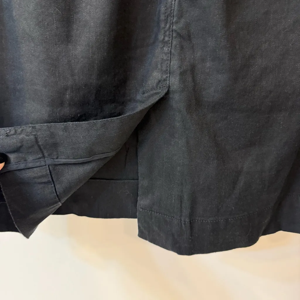 NWT Anthropologie Maeve The Colette Skirt in Black Linen Edition Size Medium - Image 10