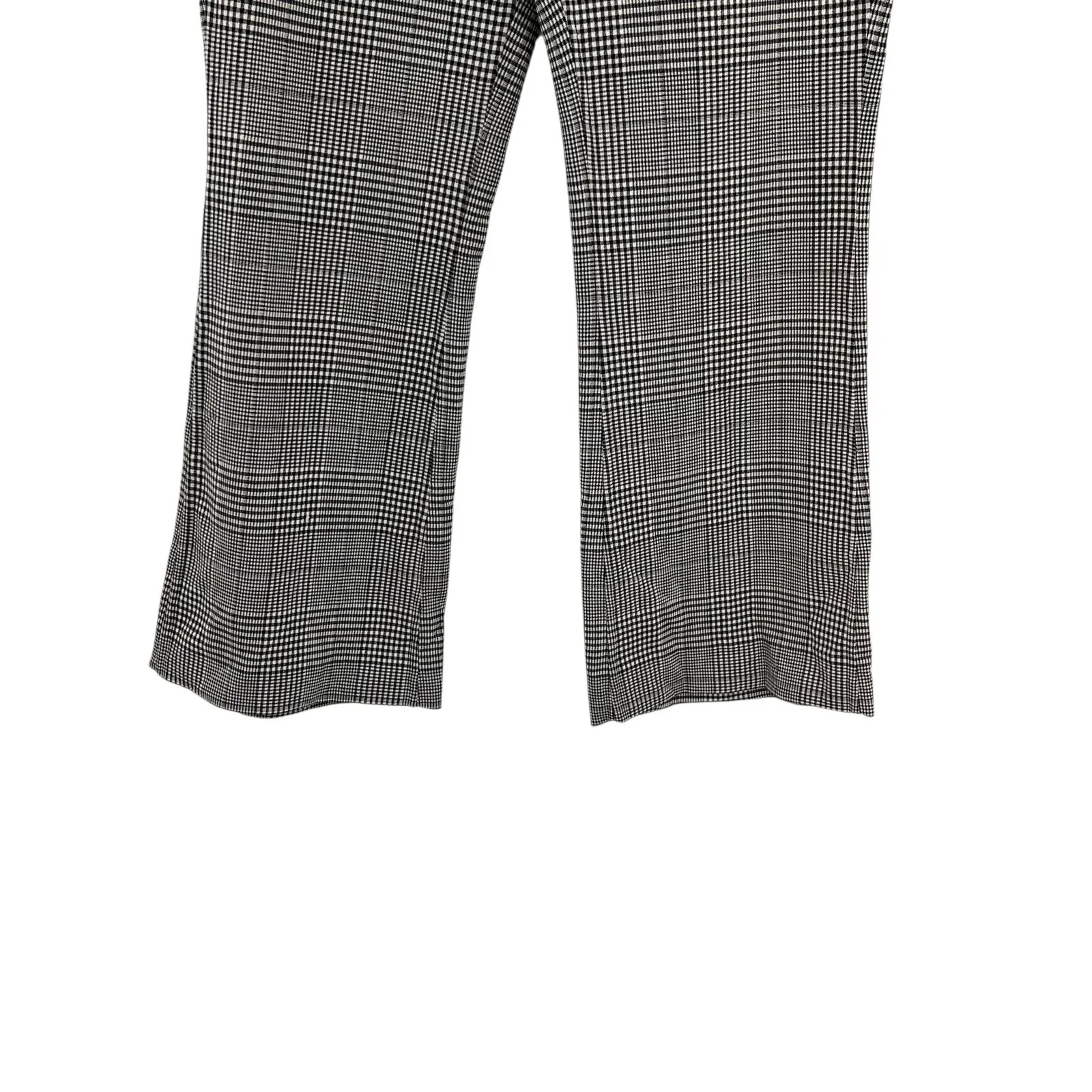 Theory Demitria Df Portland Pants‎ Plaid Houndstooth Wool Black White Size US 8 - Image 6