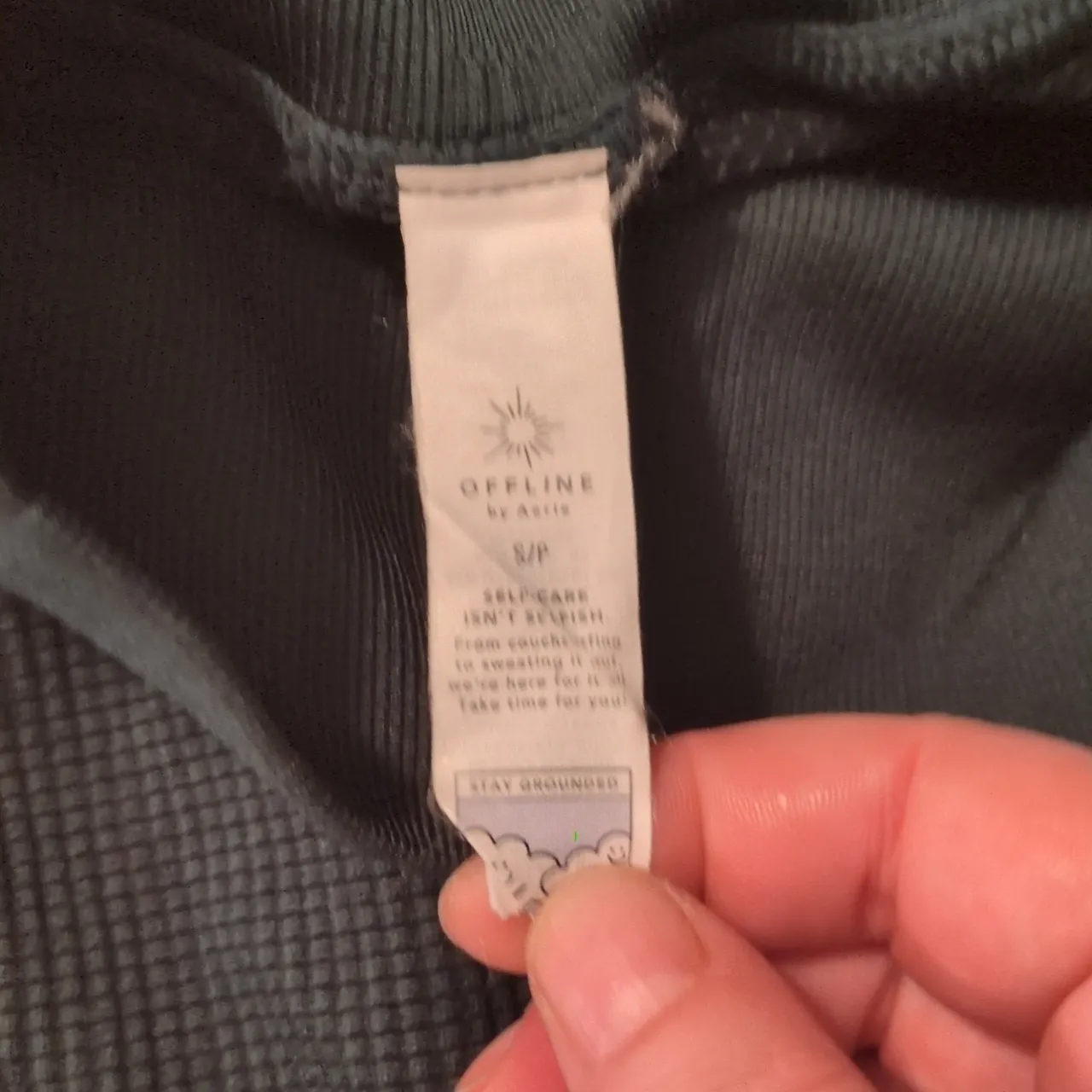 Aerie Offline Teal Waffle knit Leggings Size Small - Image 3