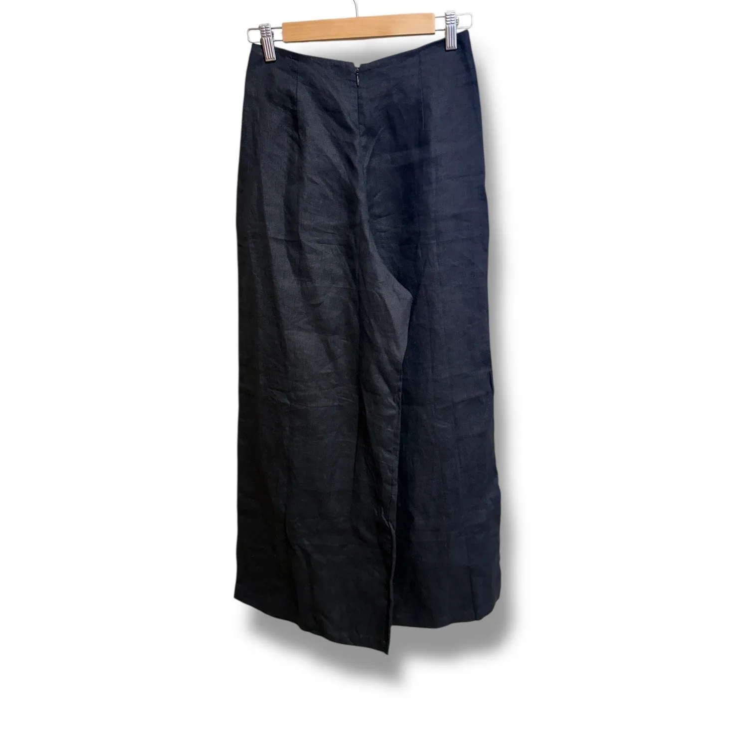 Anthropologie NWT Faithfull the Brand Azul Linen Wide-Leg Pants Women's 4 Black - Image 4