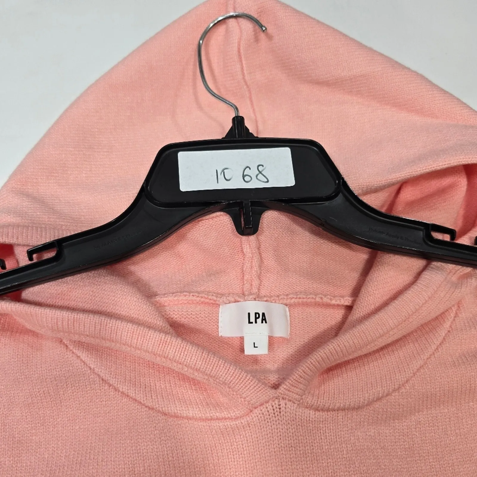 LPA Afton Knit Hoodie in Baby Pink Large - Image 12