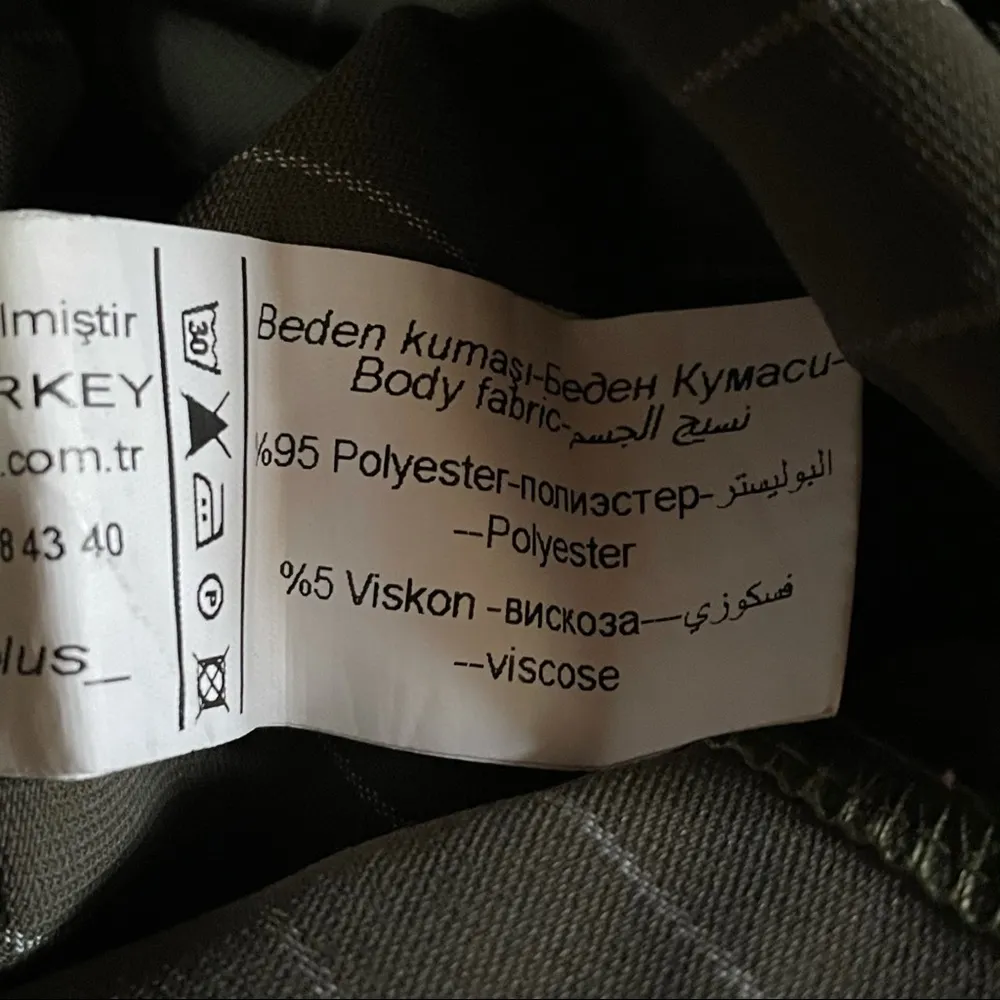 Bebe  pinstriped paper bag waist cropped pants - Image 5