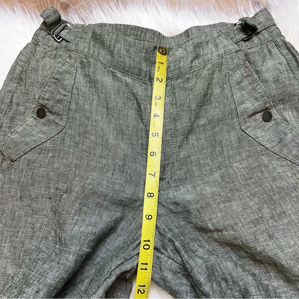 Athleta Voyager Linen Shorts. In Aspen Olive. Size 2. Excellent Used Condition - Image 11