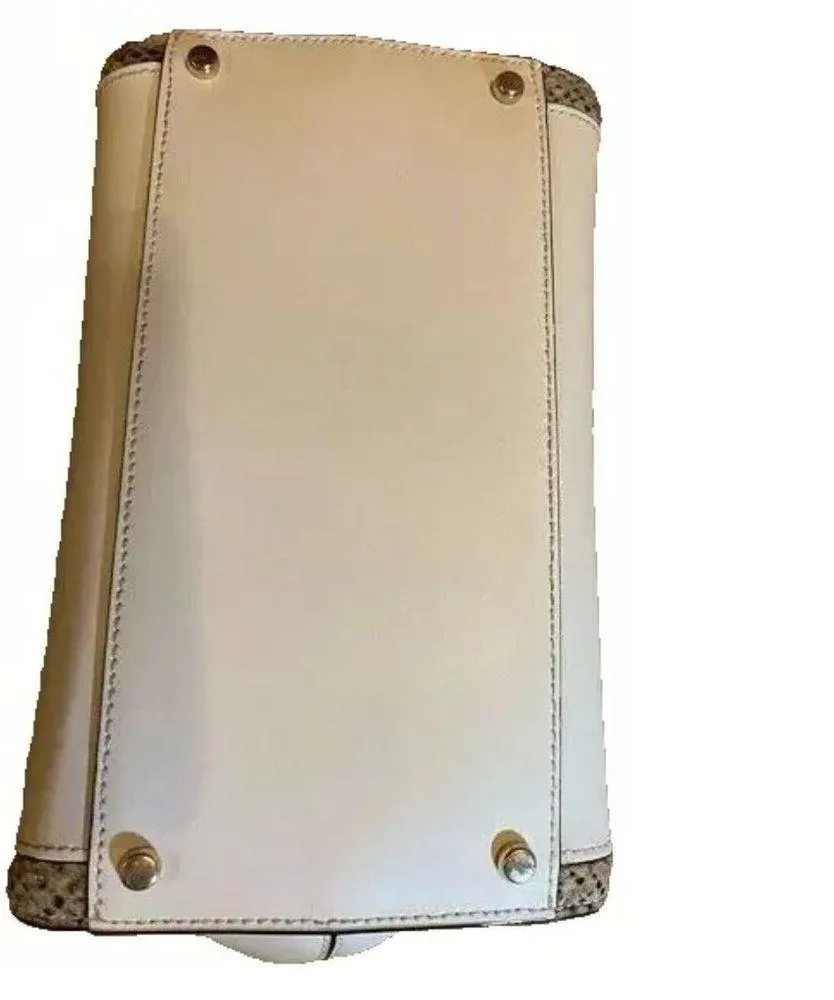 Kate Spade NY Savannah Parliament Bag w snakeskin accents Storybook Lining - Image 6