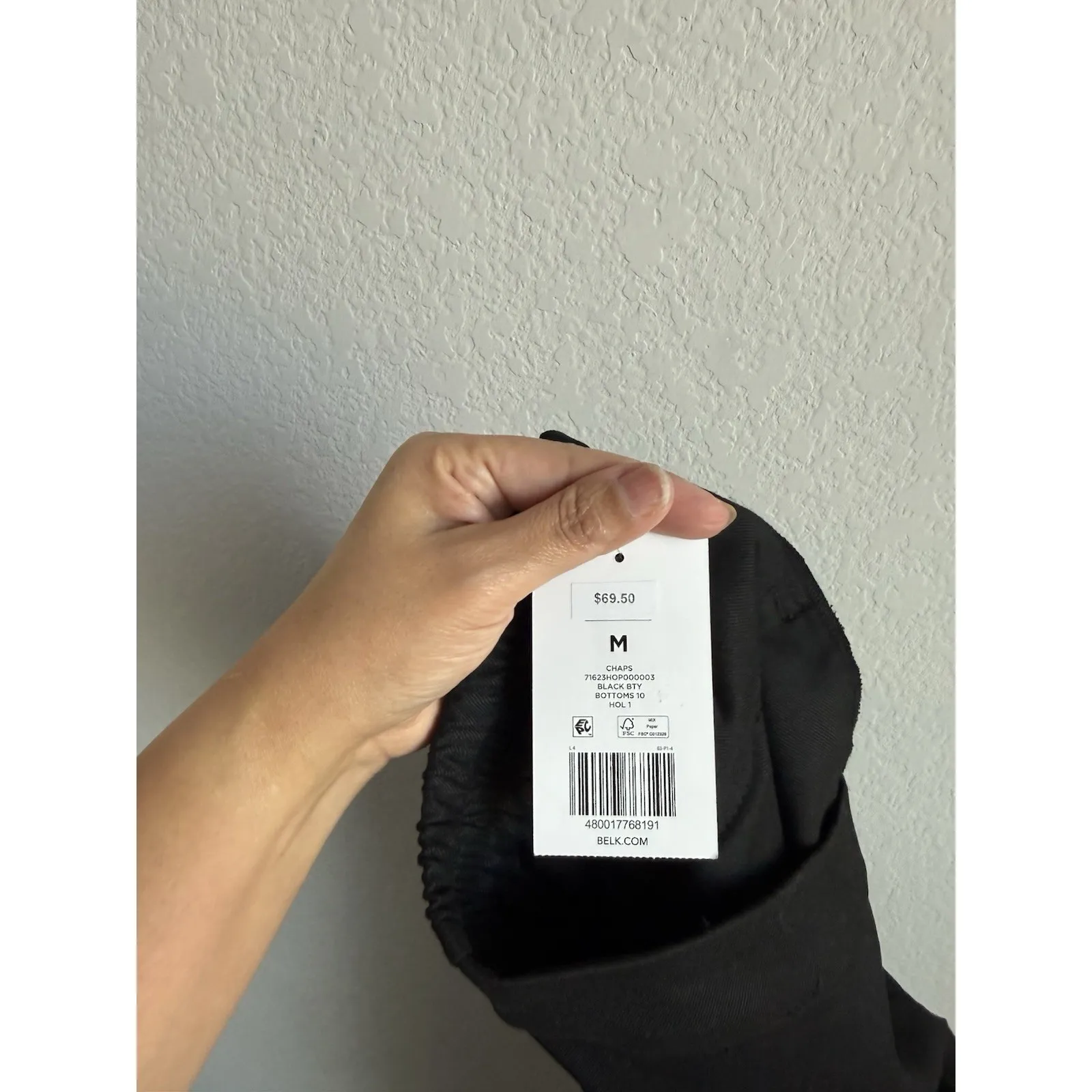 Chaps Icon Black Casual Pant Elastic Pull On Black Women's Size M NEW Stretch - Image 9