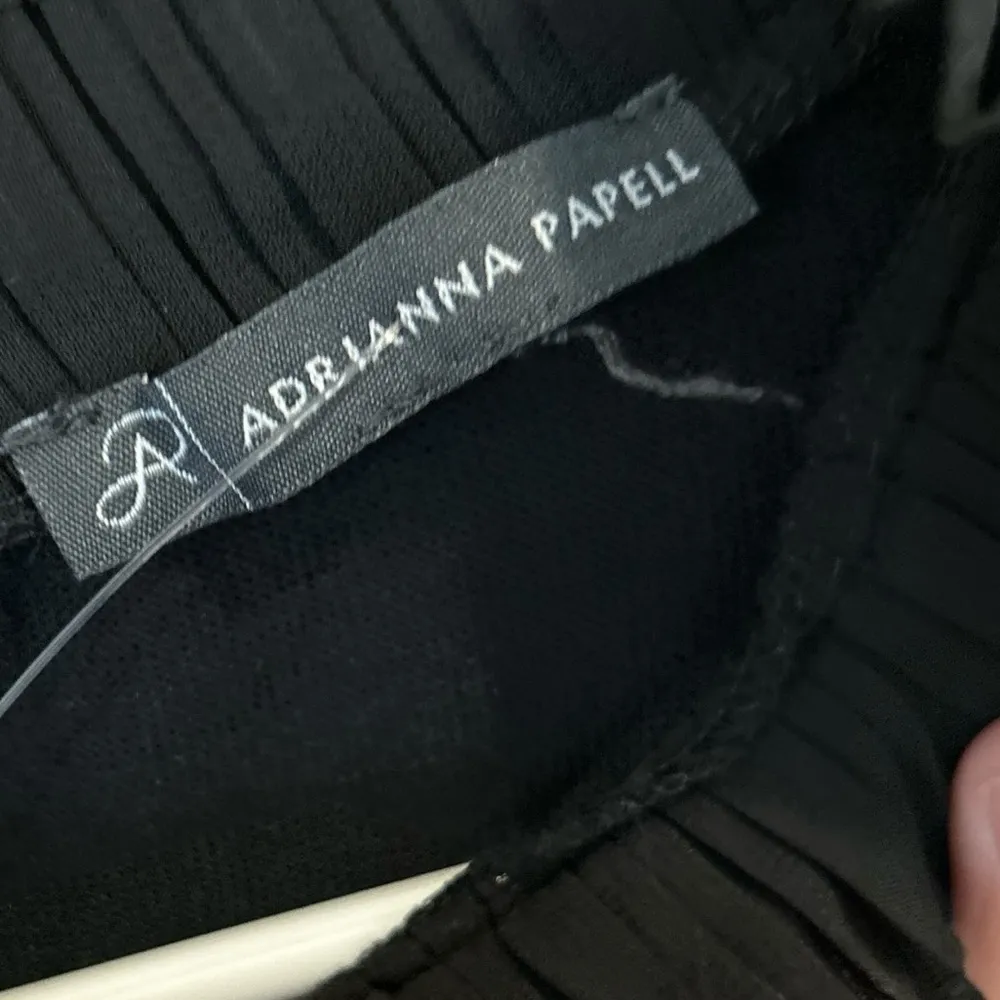 Adrianna Papell medium nwot Layered Bubble Blouse Accordian Pleat Sleeves Career - Image 7