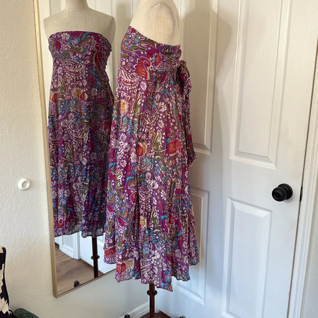 JP and Mattie y2k bohemian tube midi dress Purple Size M - Image 7
