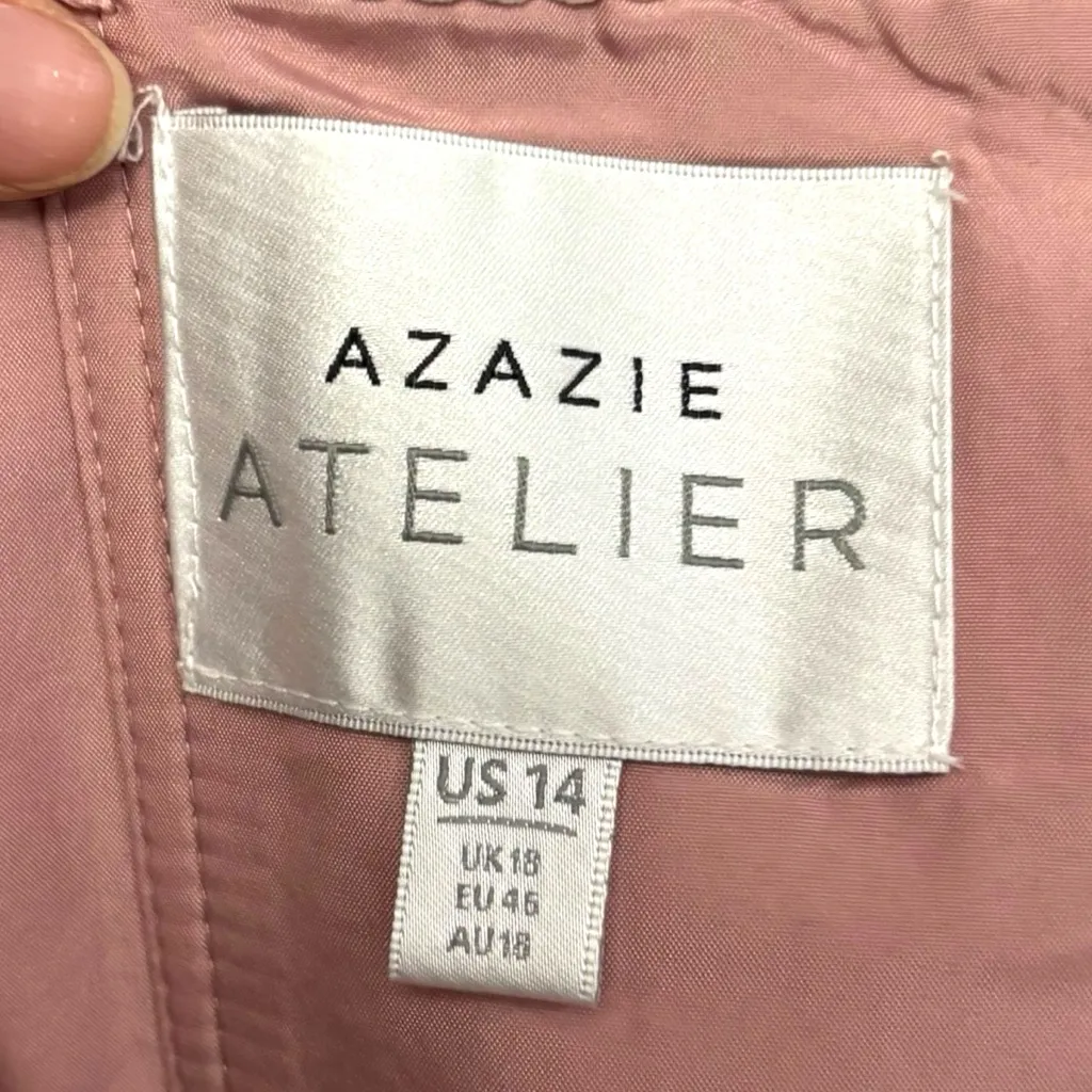 NWT Azazie Atelier Pink Enya Bridesmaid Prom Formal Dress – Size 14 - Image 13